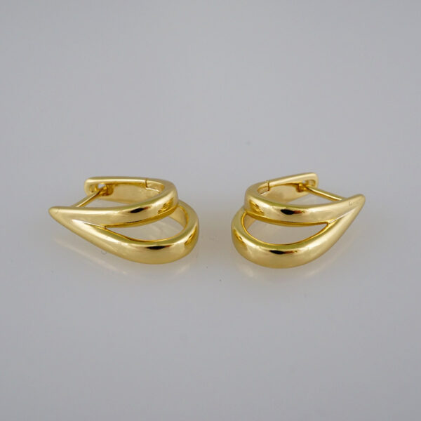 Women Earrings/ Aretes Dama/  Plain/  14k Real Color// E579