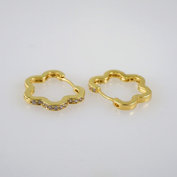 Women Earrings/ Aretes Dama/  Zircon Stone/  14k Real Color// E603 - Image 2