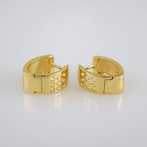 Women Earrings/ Aretes Dama/  Plain/  14k Real Color// E611