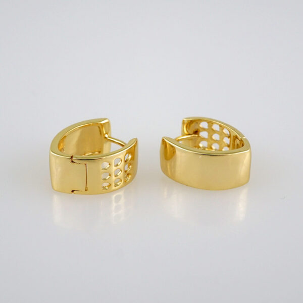 Women Earrings/ Aretes Dama/  Plain/  14k Real Color// E611