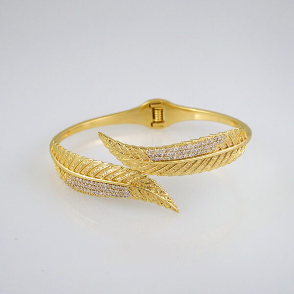 Bangles Women/ Pulsos Dama/ Zircon Stone/ 14K Real Color// P258 - Image 2