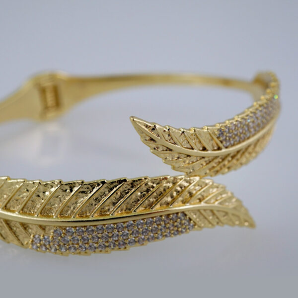 Bangles Women/ Pulsos Dama/ Zircon Stone/ 14K Real Color// P258 - Image 3