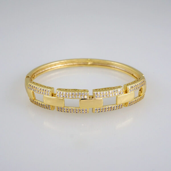Bangles Women/ Pulsos Dama/ Zircon Stone/ 14K Real Color// P267 - Image 2