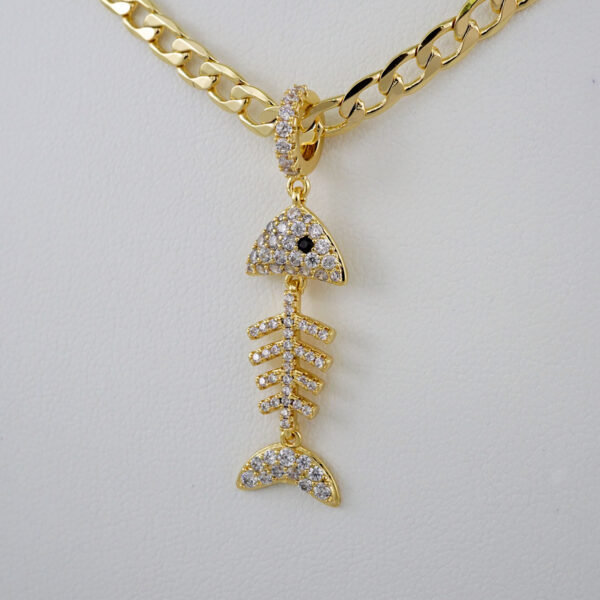 Cadenas & Colgantes/ Chain W/Pendants /  14K Real Color/  Zircon Stone/  4mm// SET600 - Image 2
