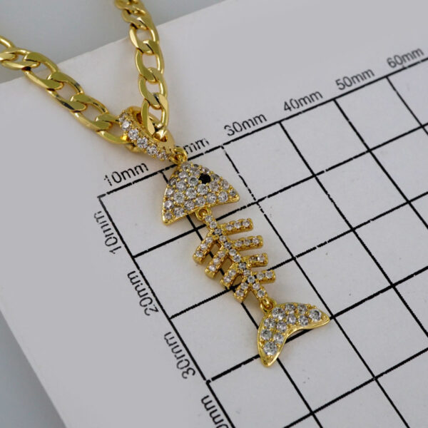 Cadenas & Colgantes/ Chain W/Pendants /  14K Real Color/  Zircon Stone/  4mm// SET600 - Image 3
