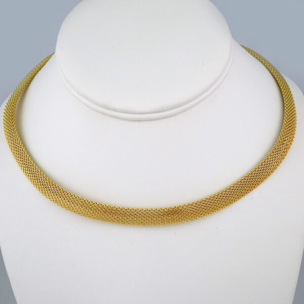 Gargantilla  / Choker W/ 14K Real Color/ Plain/ 8mm x 45cm// SET602