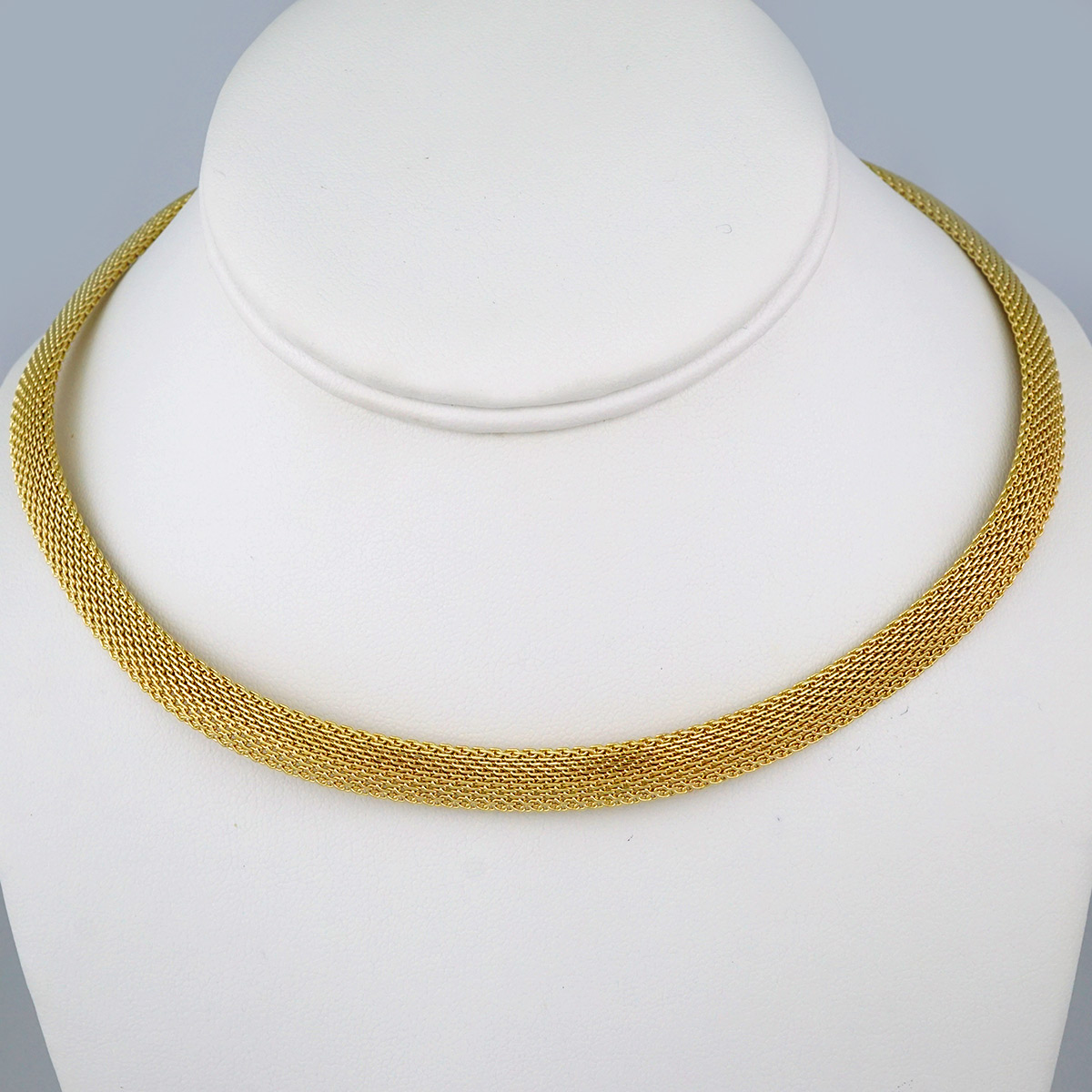 Gargantilla / Choker W/ 14K Real Color/ Plain/ 8mm x 45cm// SET602