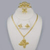 Cadenas & Colgantes & Earrings/ Rings/Bracelets/ Chain W/Pendants /14K Real Color/Zircon Stone// SET607