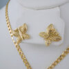 Cadenas & Colgantes & Earrings/ Rings/Bracelets/ Chain W/Pendants /14K Real Color/Zircon Stone// SET607 - Image 4