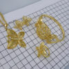 Cadenas & Colgantes & Earrings/ Rings/Bracelets/ Chain W/Pendants /14K Real Color/Zircon Stone// SET607 - Image 5