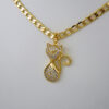 Cadenas & Colgantes/ Chain W/Pendants /  14K Real Color/  Zircon Stone/4mm// SET669 - Image 2