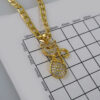 Cadenas & Colgantes/ Chain W/Pendants /  14K Real Color/  Zircon Stone/4mm// SET669 - Image 3