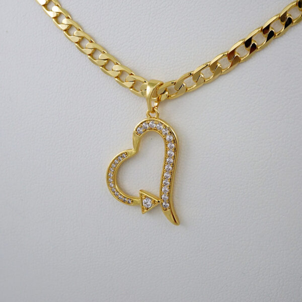 Cadenas & Colgantes/ Chain W/Pendants /14K Real Color/Zircon Stone/ 3mm// SET610 - Image 2