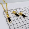 Cadenas & Colgantes/ Chain W/Pendants /  14K Real Color/  Zircon Stone/  2mmx45cm// SET614 - Image 4