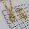 Cadenas & Colgantes & Earrings/ Chain W/Pendants /14K Real Color/Zircon Stone// SET615 - Image 4