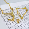 Cadenas & Colgantes & Earrings/Bracelets/ Chain W/Pendants /14K Real Color/Zircon Stone// SET617 - Image 4