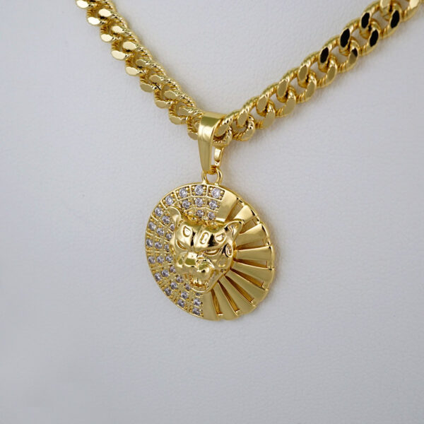 Cadenas & Colgantes/ Chain W/Pendants /14K Real Color/Zircon Stone/ 6mmx50cm// SET619 - Image 2