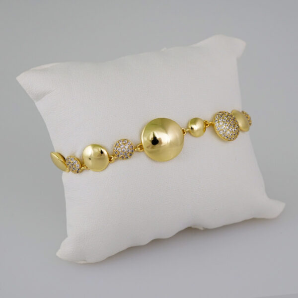 Women Bracelets/ Pulseras Dama/  Zircon Stone/  14K Real Color// B612