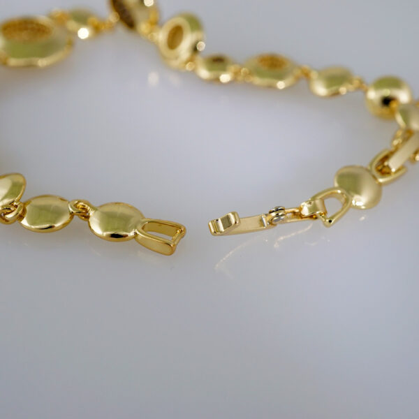 Women Bracelets/ Pulseras Dama/  Zircon Stone/  14K Real Color// B612