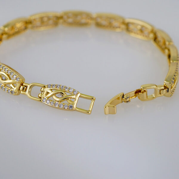 Women Bracelets/ Pulseras Dama/  Zircon Stone/  14K Real Color// B613