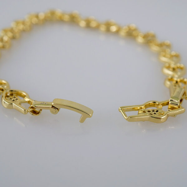 Women Bracelets/ Pulseras Dama/  Zircon Stone/  14K Real Color// B614