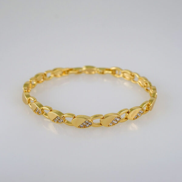 Women Bracelets/ Pulseras Dama/  Zircon Stone/  14K Real Color// B616