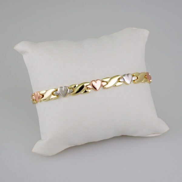 Women Bracelets/ Pulseras Dama/  Plain/  ThreeTone// B621