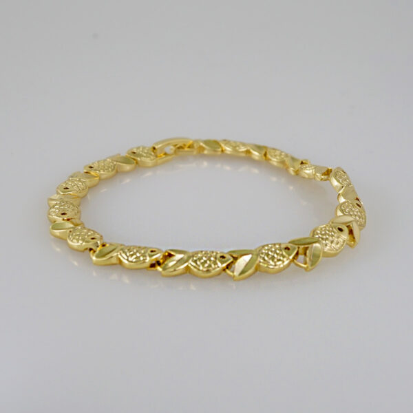 Women Bracelets/ Pulseras Dama/  Plain/  14K Real Color// B622
