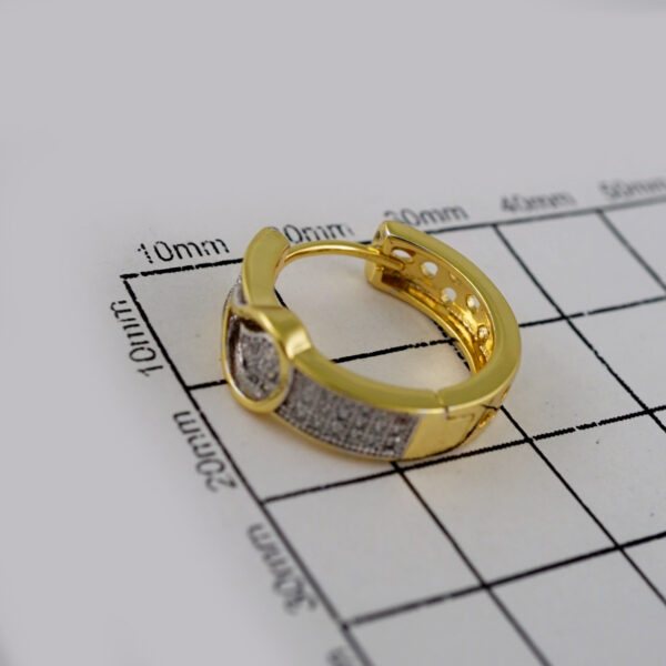 Women Earrings/ Aretes Dama/  Zircon Stone/  14k Real Color// E632 - Image 3
