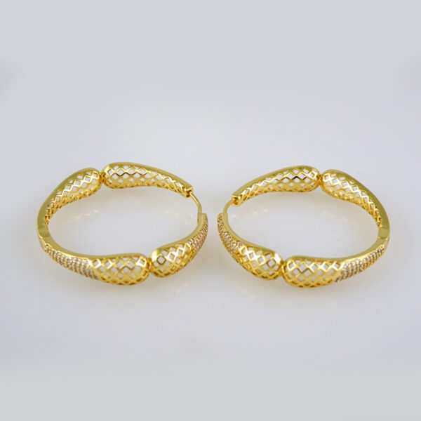 Women Earrings/ Aretes Dama/  Plain/  14k Real Color// E637