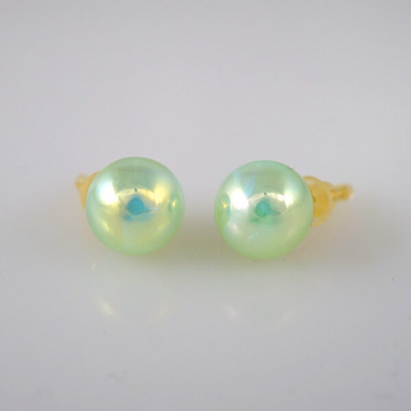 Women Earrings/ Aretes Dama/Pearl/14k Real Color// E642