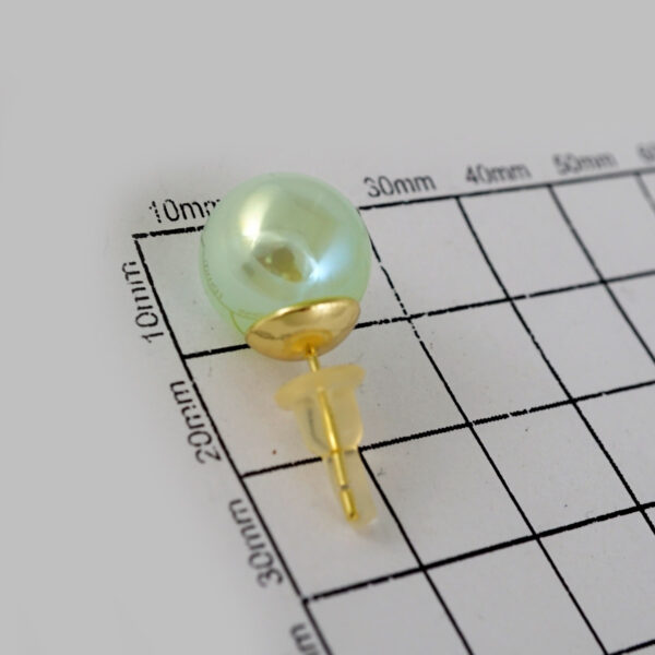 Women Earrings/ Aretes Dama/Pearl/14k Real Color// E642 - Image 3