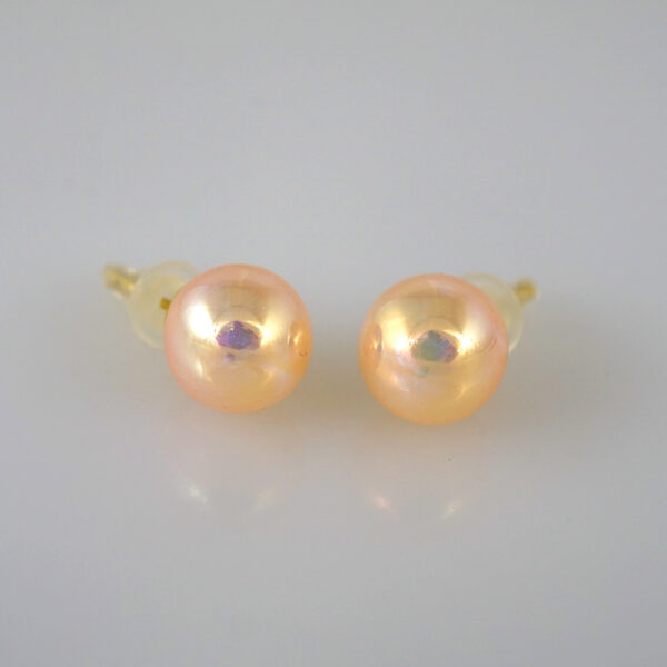 Women Earrings/ Aretes Dama/  Pearl/  14k Real Color// E645