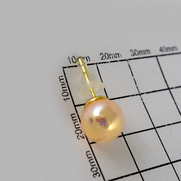 Women Earrings/ Aretes Dama/  Pearl/  14k Real Color// E645