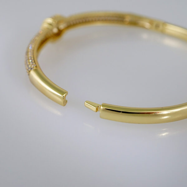 Bangles Women/ Pulsos Dama/ Zircon Stone/ 14K Real Color// P269 - Image 3