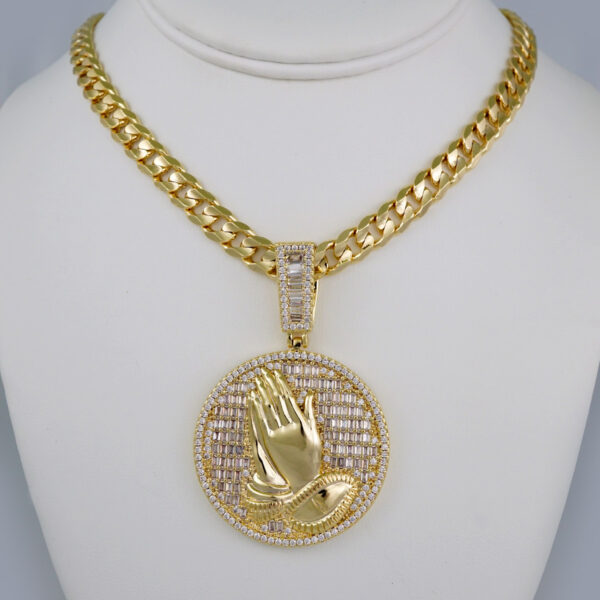 Cadenas & Colgantes/ Chain Men/Pendants/ 14K Real Color/Zircon Stone/ 8mm x60cm// SET628