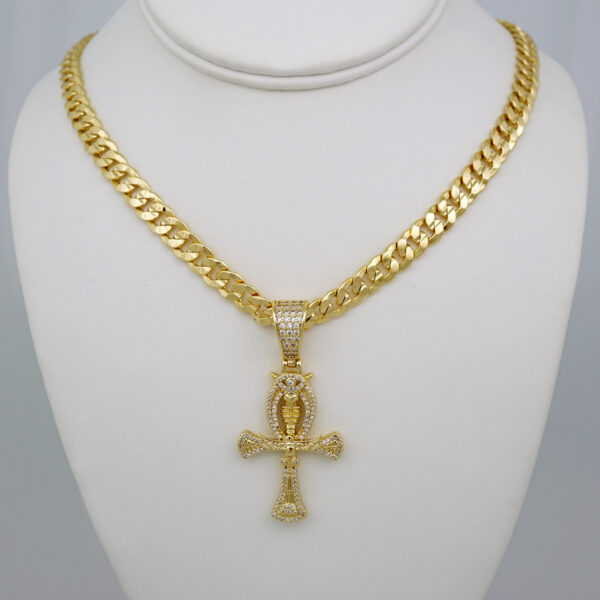 Cadenas & Colgantes/ Chain Men/Pendants/  14K Real Color/  Zircon Stone/ 8mm x60cm// SET655