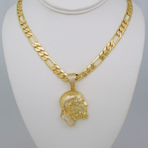 Cadenas & Colgantes/ Chain Men/Pendants/  14K Real Color/  Zircon Stone/  8mm x60cm// SET656