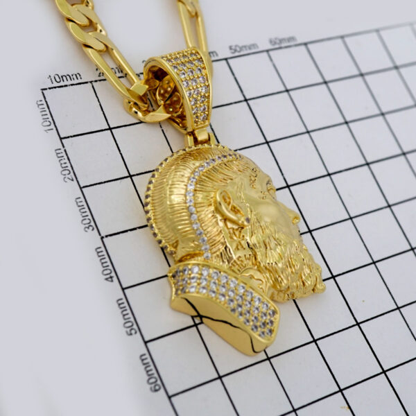 Cadenas & Colgantes/ Chain Men/Pendants/  14K Real Color/  Zircon Stone/  8mm x60cm// SET656 - Image 3
