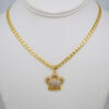 Cadenas & Colgantes/ Chain /Pendants /14K Real Color/Zircon Stone/ 4mm// SET660