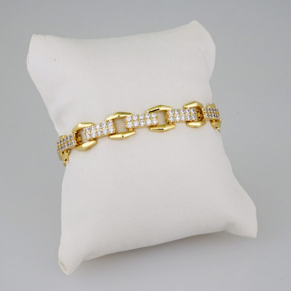 Women Bracelets/ Pulseras Dama/  Zircon Stone/  14K Real Color// B645