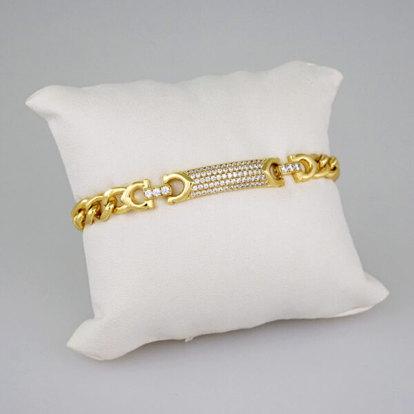 Women Bracelets/ Pulseras Dama/  Zircon Stone/  14K Real Color// B647