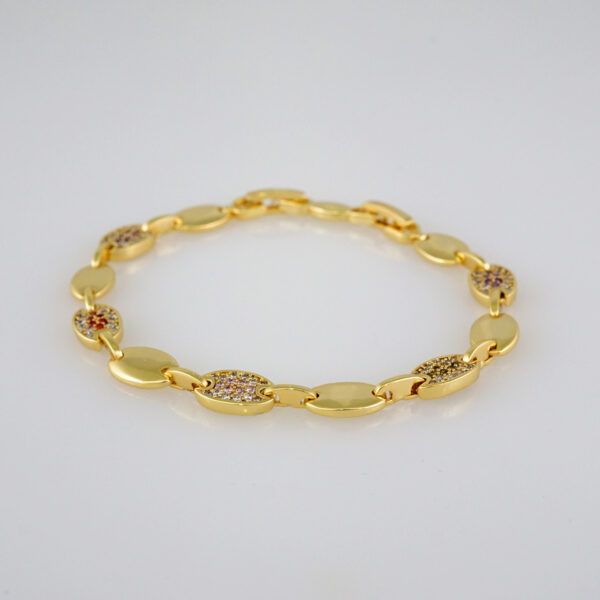 Women Bracelets/ Pulseras Dama/  Zircon Stone/  14K Real Color// B648