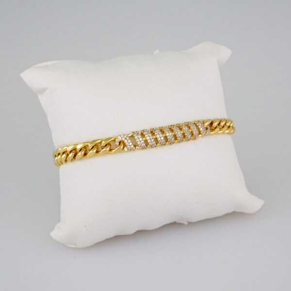 Women Bracelets/ Pulseras Dama/  Zircon Stone/  14K Real Color// B652