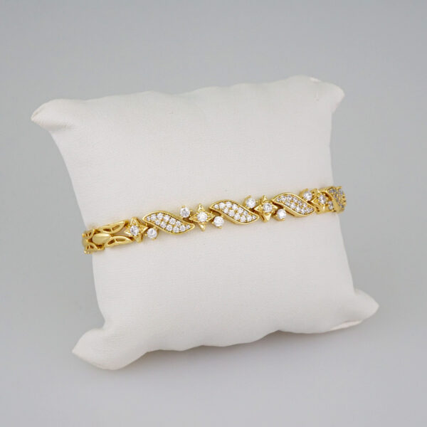 Women Bracelets/ Pulseras Dama/  Zircon Stone/  14K Real Color// B653