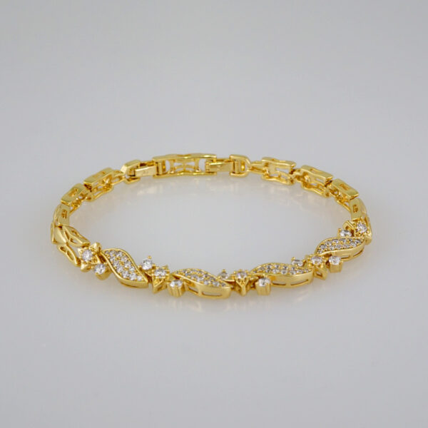 Women Bracelets/ Pulseras Dama/  Zircon Stone/  14K Real Color// B653