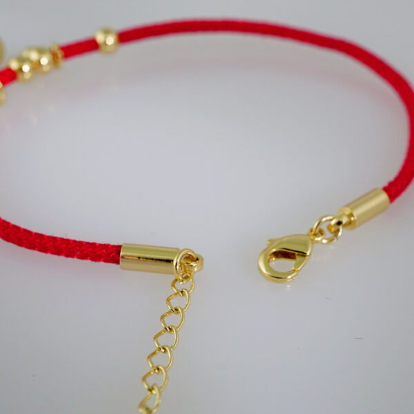Women Bracelets/ Pulseras Dama/  Zircon Stone/  14K Real Color/ Hilo rojo// B657