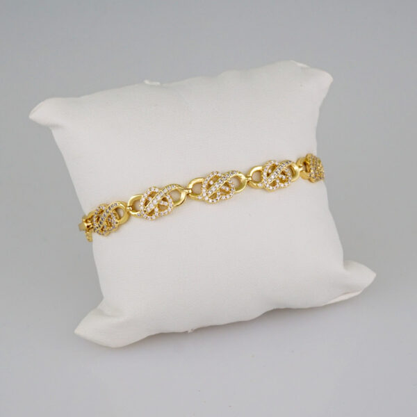 Women Bracelets/ Pulseras Dama/ Zircon Stone/14K Real Color// B659