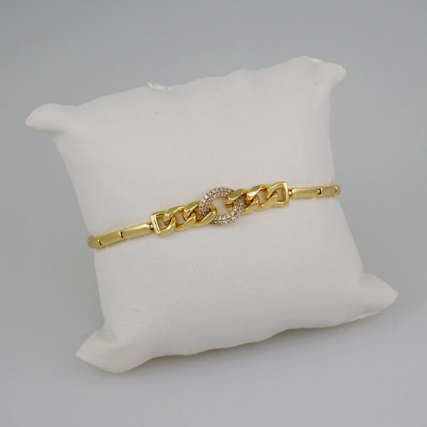Women Bracelets/ Pulseras Dama/  Zircon Stone/  14K Real Color// B662