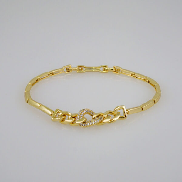 Women Bracelets/ Pulseras Dama/  Zircon Stone/  14K Real Color// B662